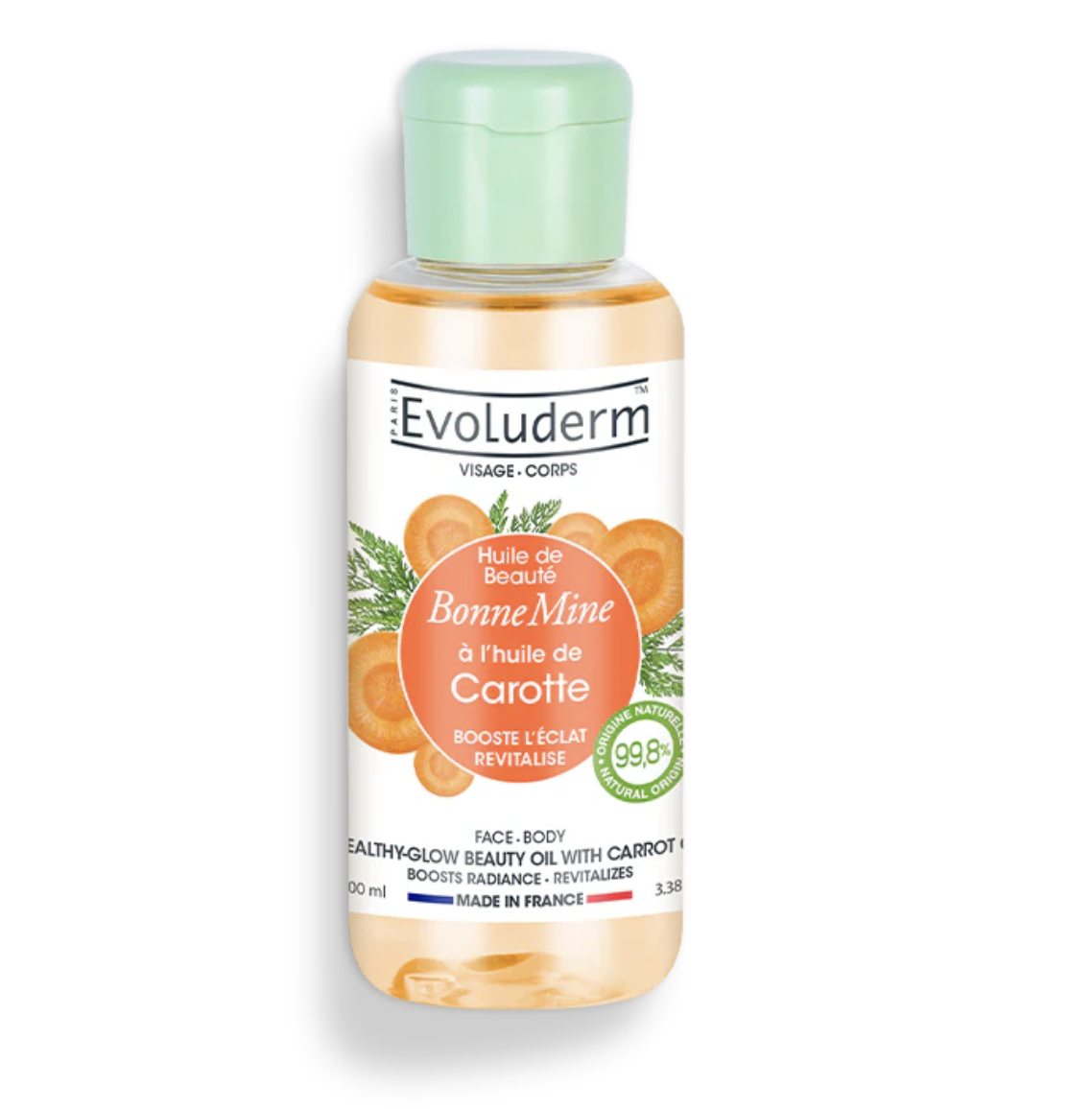Evoluderm huile de Beauté Bonne Mine à l’huile de Carotte