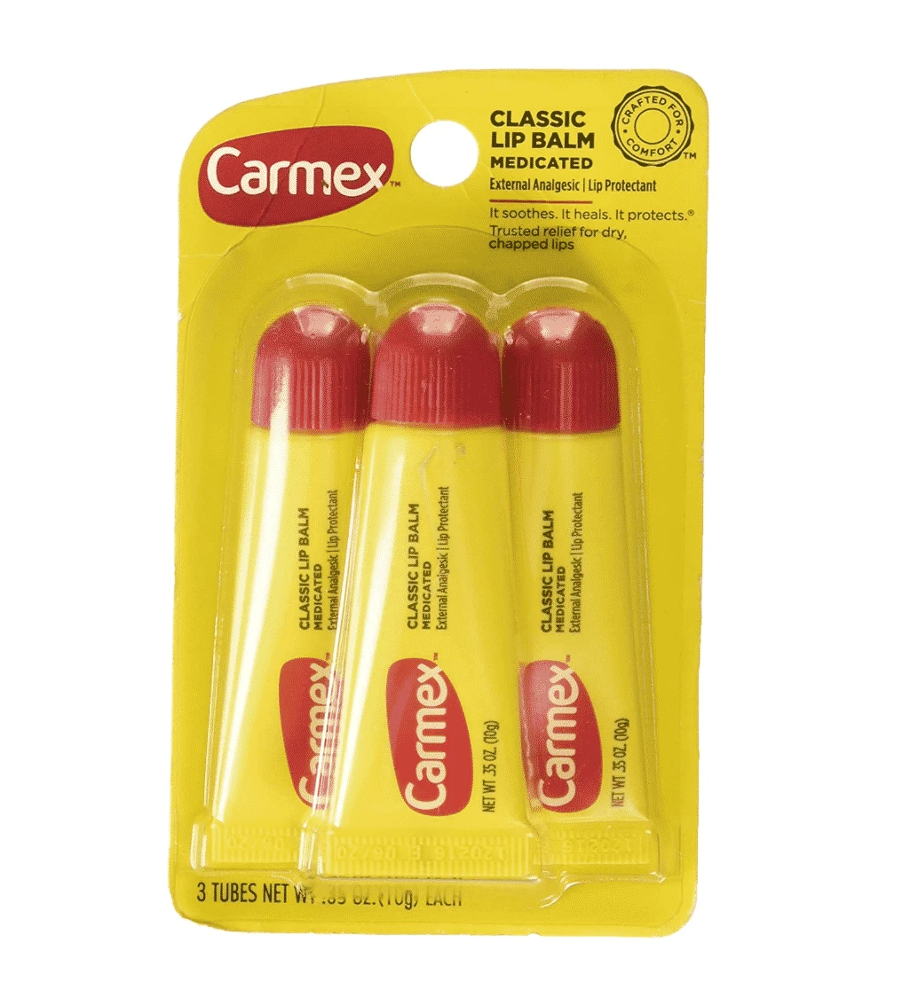 Carmex original Lot de 3 tubes de crème hydratante pour les lèvres