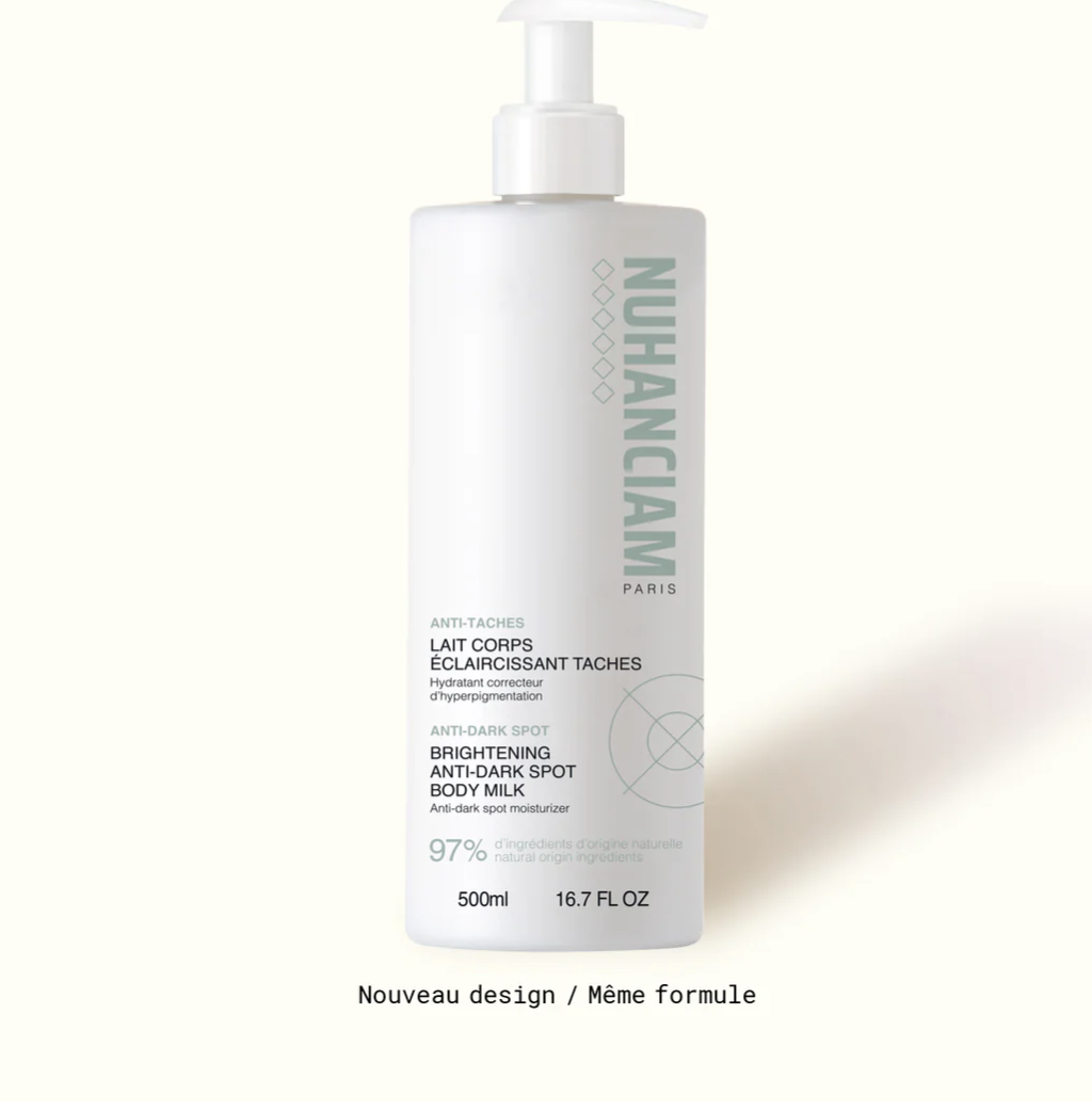 Nuhanciam lait corps éclaircissant taches