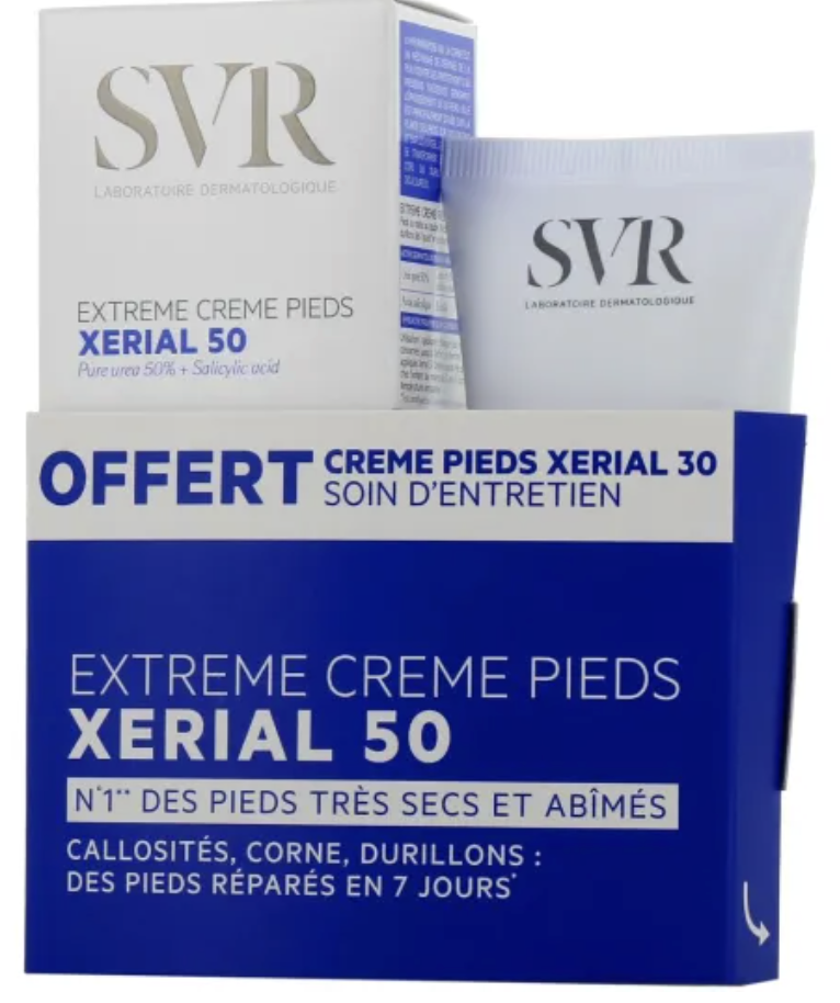 Svr xerial creme pieds lot de 2